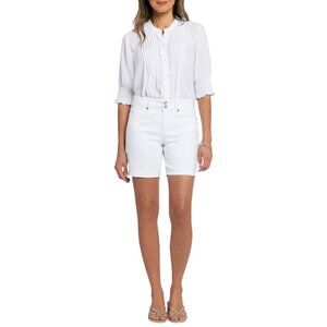 NWT NYDJ Frankie Relaxed Denim Shorts in Optic White Sz. 00
